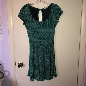 Teal T-shirt dress